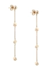 Серьги Зернышко с Кубиками на цепи в позолоте Youko