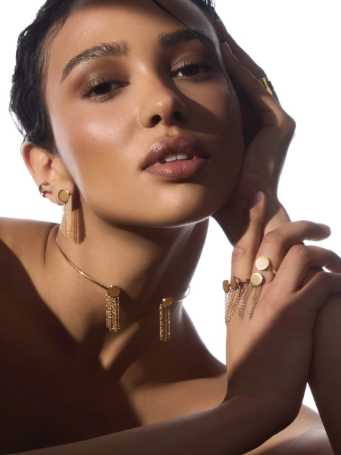 Підвіска срібна Бангл Монети з ланцюгами в позолоті Youko