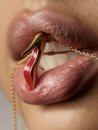 Підвіска Туфелька Лабутен в жовтій позолоті 2