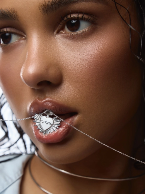 Подвеска серебряная Зарево Сердце Эмаль Белая Youko - купить в интернет-магазине Youko – цена в Украине, отзывы, фото