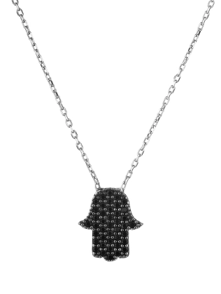 Підвіска Хамса Циркон чорний Youko 2