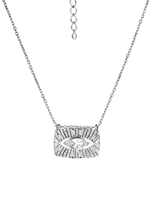 Подвеска Квадратная Хамса белый циркон Youko