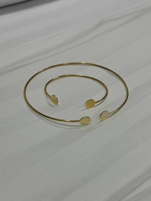 Набор 4 Бангл Монеты в позолоте Youko