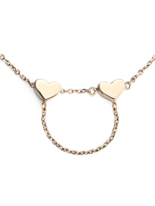 Браслет Сердца Подвижные желтая позолота Youko 2