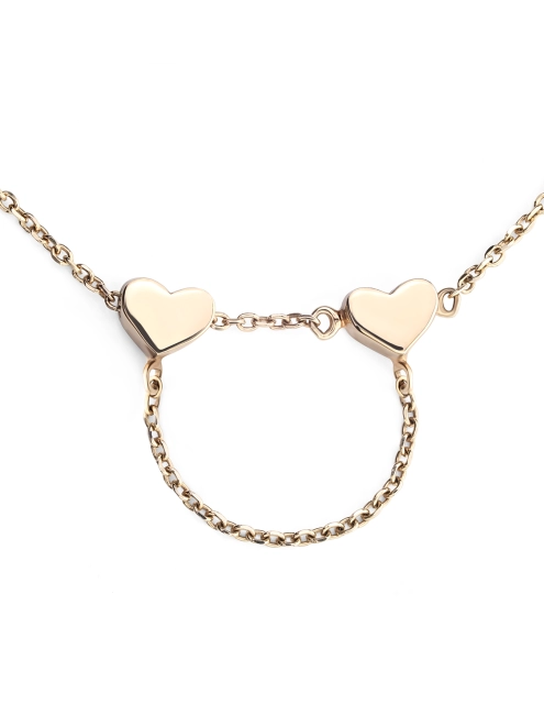 Браслет Сердца Подвижные желтая позолота Youko