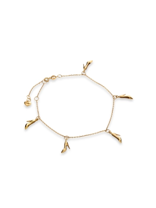 Браслет на ногу (анклет) Туфелька Лабутен позолота Youko 2