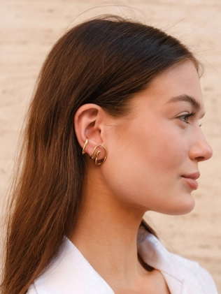 Серьги Каффа Кобра в позолоте Youko 2