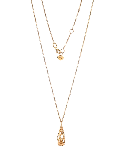 Подвеска Luna геометрия желтая позолота Youko