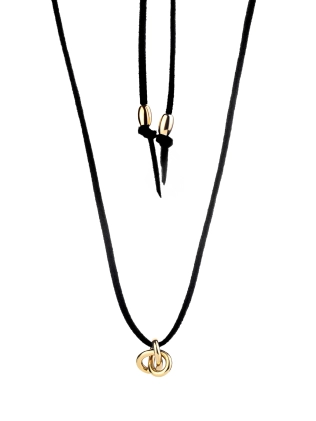 Подвес серебряный Шнурок Тринити Youko желтая позолота 2