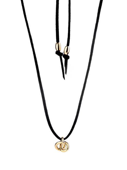 Подвес серебряный Шнурок Тринити Youko желтая позолота