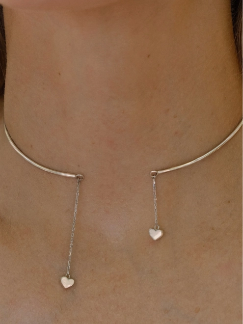 Подвеска Бангл Два Сердца на цепи Youko