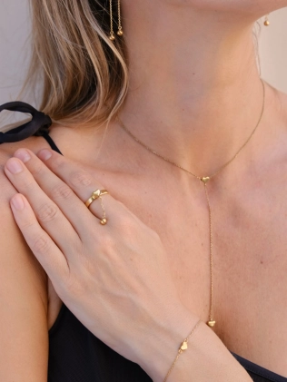 Набір 3 Серця в позолоті Youko 2