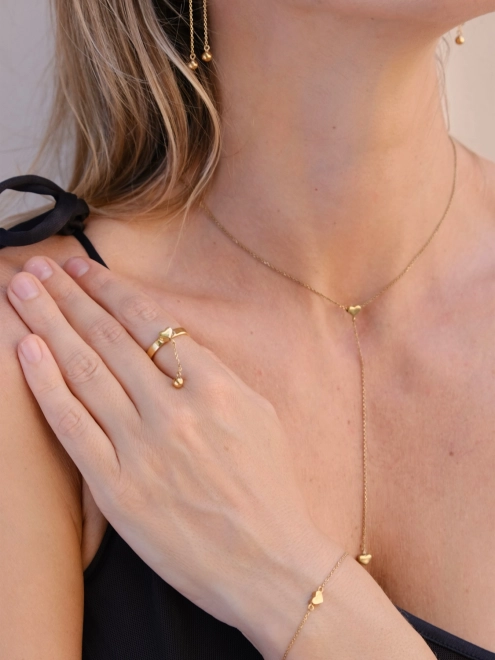 Набір 3 Серця в позолоті Youko