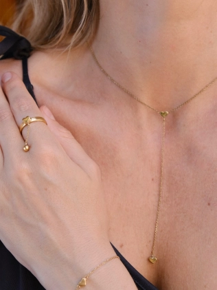 Набор 3 Сердца в позолоте Youko 2