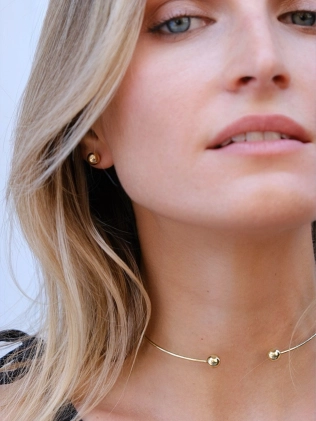 Набір 6 Бангл 8 мм сфери в позолоті Youko 2