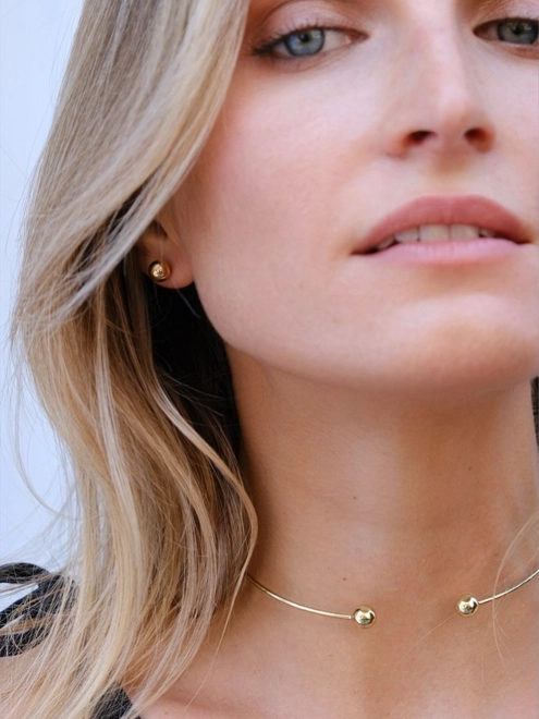 Набор 6 Бангл 8 мм сферы в позолоте Youko