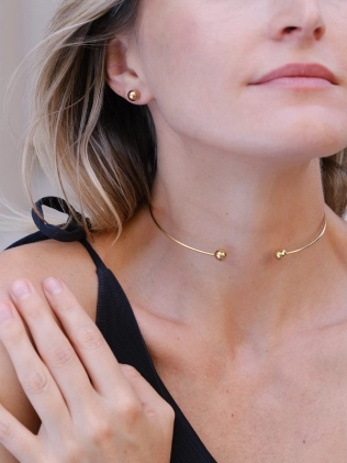 Набор 6 Бангл 8 мм сферы в позолоте Youko 2