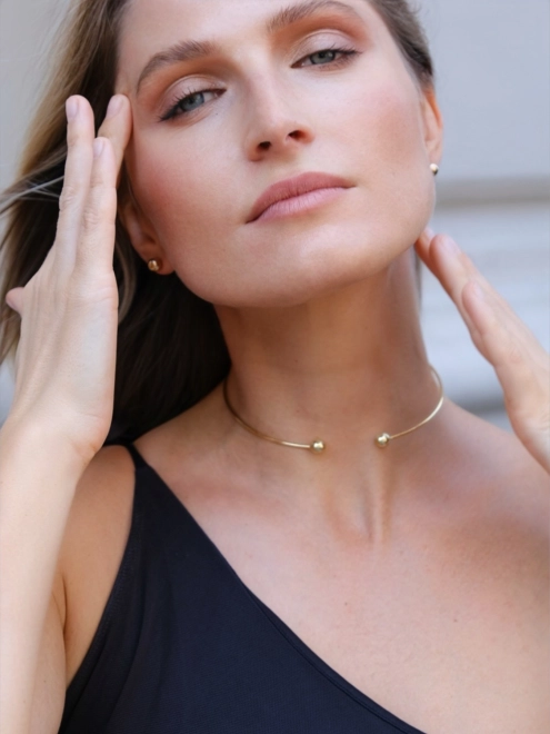 Набор 6 Бангл 8 мм сферы в позолоте Youko