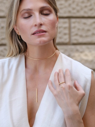 Набор 9 Бангл c бруском в позолоте Youko 2