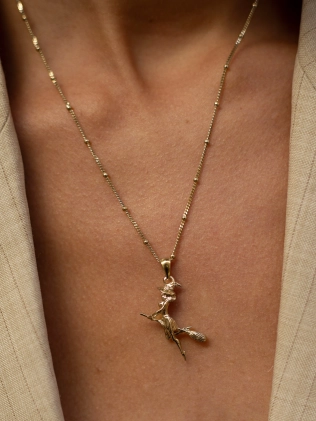 Кулон срібний Відьмочка конструктор в позолоті Youko 2