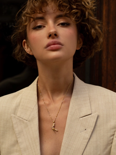 Кулон срібний Відьмочка конструктор в позолоті Youko