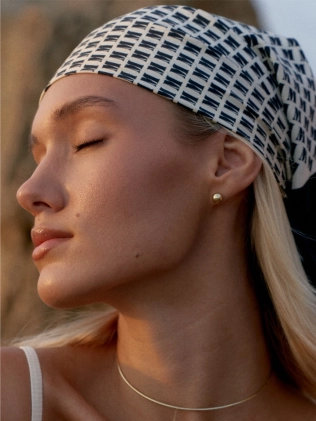 Сережки Сфери 8 мм пусети в позолоті Youko 2