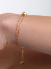 Браслет Маятник Шар 6мм жовта позолота Youko