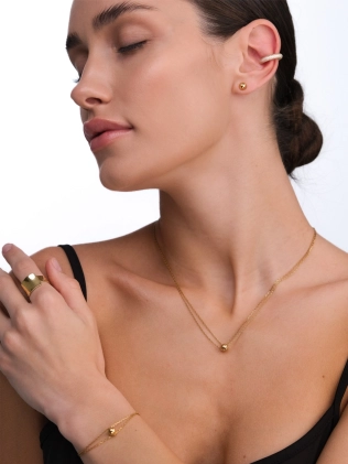 Браслет Маятник Шар 6мм жовта позолота Youko 2