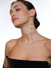 Серьги Лестница на Цепи желтая позолота Youko