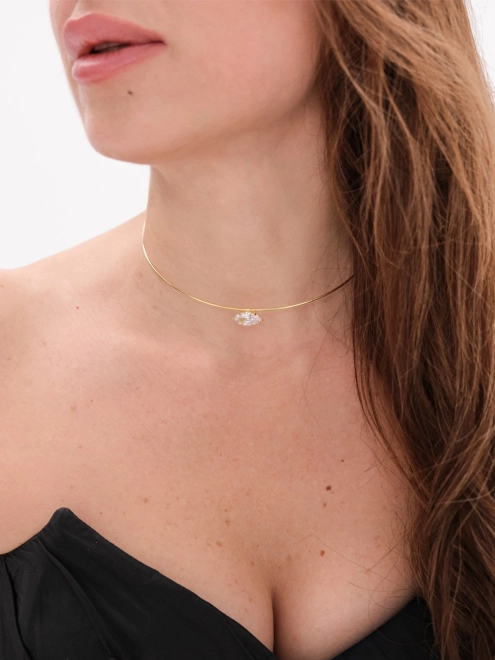 Підвіска Бангл з Цирконом жовта позолота Youko