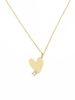 Підвіска Серце з цирконом жовта позолота Youko (під гравіювання)