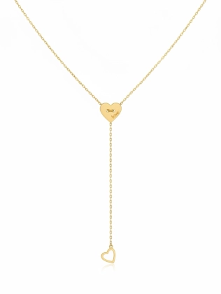 Підвіска Сотуар Рухоме Серце LOVE жовта позолота Youko