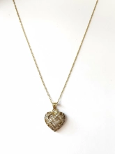 Подвеска Сердце с Камнями в позолоте Youko