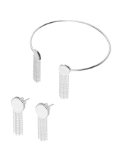 Набір 30 Бангл Монети з ланцюгами в сріблі Youko