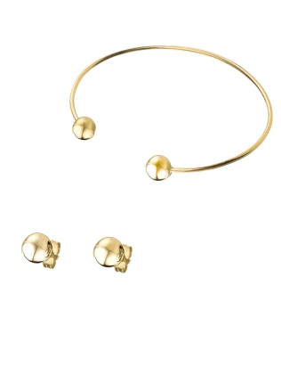 Набор 31 Бангл 8мм желтая позолота Youko