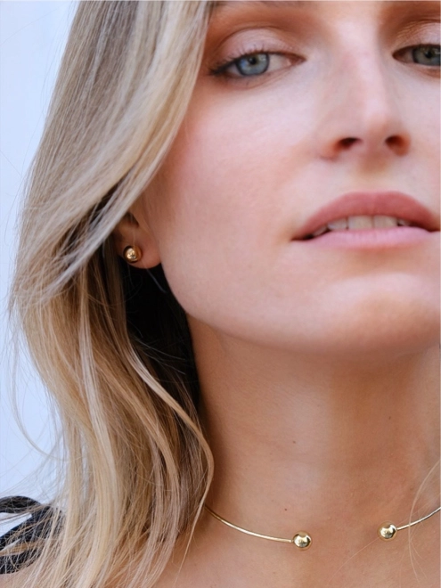 Набір 31 Бангл 8мм жовта позолота Youko