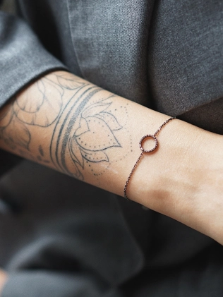 Браслет Коло Сяюче з цирконами Youko чорний родій 2