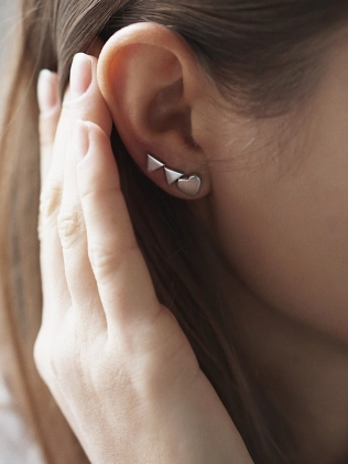 Сережки срібні Серце гладке Youko 2