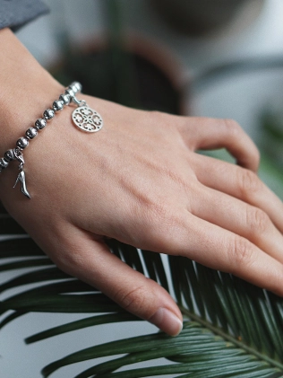 Шарм срібний Туфелька Youko на браслет 2