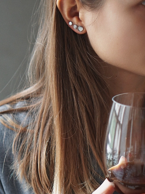 Серьги Монеты Youko пусеты 7 мм