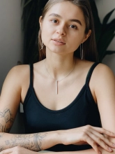Серьги серебряные Нунчаки с бруском Youko