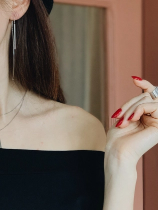 Серьги серебряные Нунчаки с бруском Youko 2