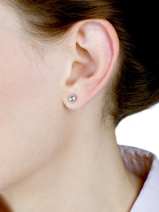 Сережки срібні Сфери 5 мм пусети Youko 2