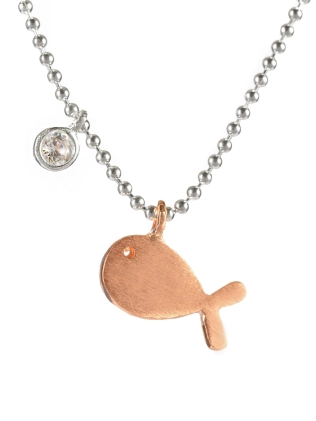 Підвіска срібна Рибка з цирконом Youko 2