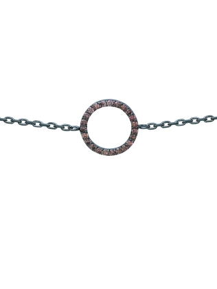Браслет Круг Сияющий с цирконами Youko черный родий - купить в интернет-магазине Youko – цена в Украине, отзывы, фото 2