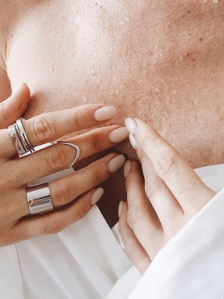 Кольцо серебряное Квадрат Двойной Youko 2