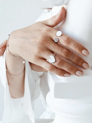 Браслет серебряный Кубики на якорной цепочке Youko 2