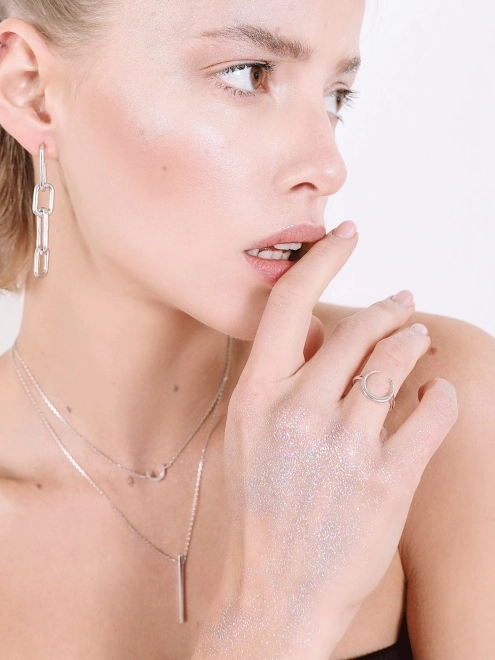 Підвіс срібний на сережки Ланки 3 шт Youko