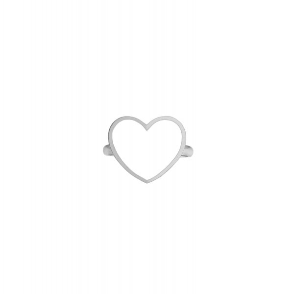 Каблучка срібна Серце з емаллю Youko...