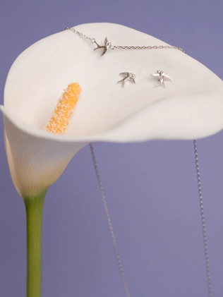 Подвеска серебряная Ласточка Youko 2